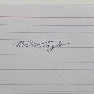 Allison Taylor original signature 