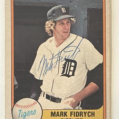Detroit Tigers Mark Fidrych 1981 Fleer #462 signed trading card 