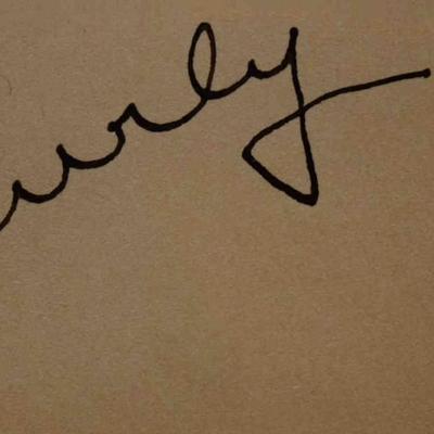 Curly Howard signature slip 