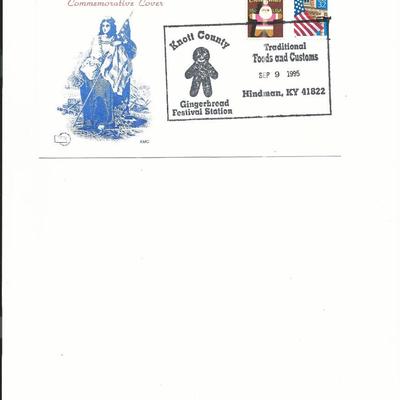 Knott County Gingerbread Festival - First Day Cover - 1995 - Hindman, KY