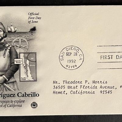 Juan Rodriquez Cabrillo First Day Cover