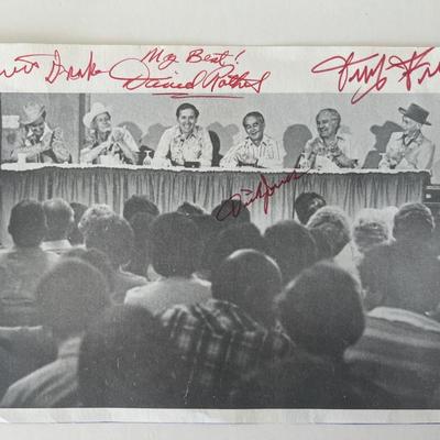 Hank Worden and various artists signed photo