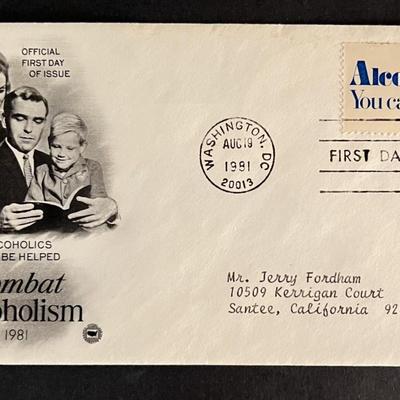 Combat Alcoholism First Day Cover