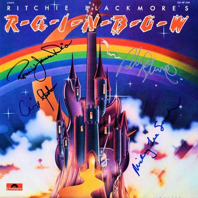 Rainbow signed Long Live Rock ‘n’ Roll album