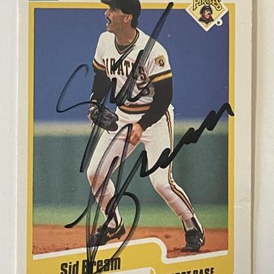Pittsburgh Pirates Sid Bream 1990 Fleer #463 signed trading card