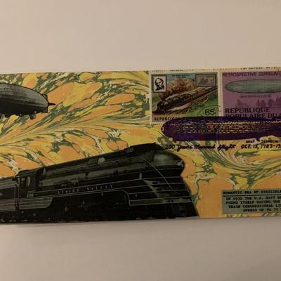 Romantic Era of Dirigibles and Trains - First Day Cover - ZMC-2 U.S. Navy Blimp & Passenger Train Congressional - 1983