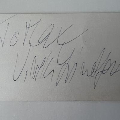 Actress Viveca Lindfors original signature 