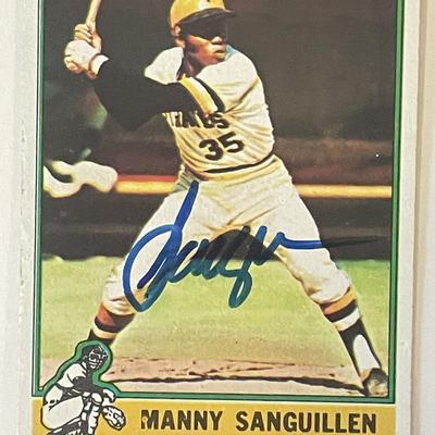 Pittsburgh Pirates Manny Sanguillén 1975 Topps #220 signed trading card