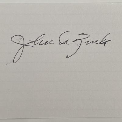 John C. Zinke original signature 