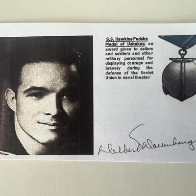 WWII Delbert Dauenbaugh signed commemorative cover 