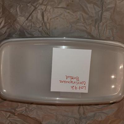 Corningware bread piece. Blue Flower with lid