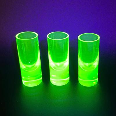 Set of 3 Uranium Glass Shot Glasses