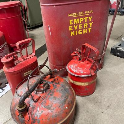Vintage Eagle oil rag disposal can model 914 FL