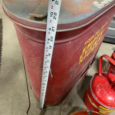Vintage Eagle oil rag disposal can model 914 FL