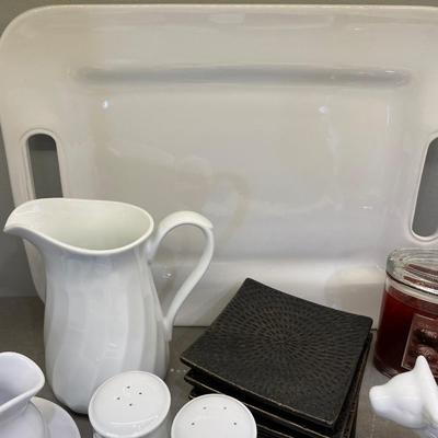 Various white serve ware