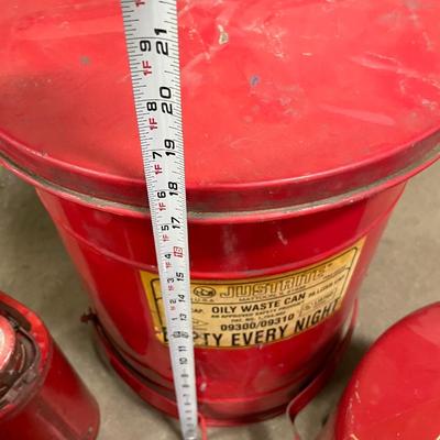 Large Justrite oil rag disposal can