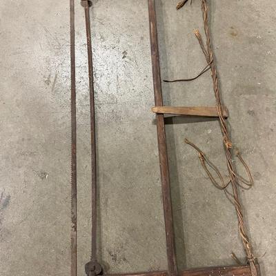 Antique turning bow saw