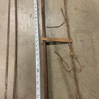 Antique turning bow saw