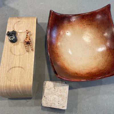 Decorative bowl, candle stand, coasters & magnets