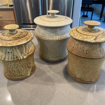 Pottery canisters