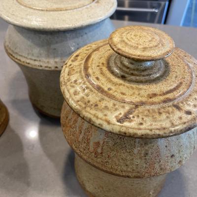 Pottery canisters