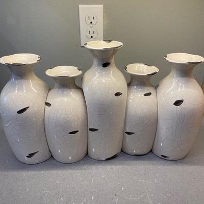 Set of 5 vases