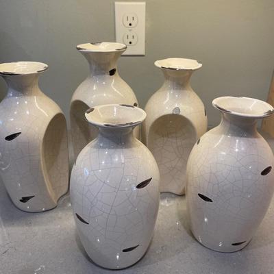 Set of 5 vases