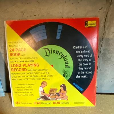 45 RECORD READ ALONG BOOKS AND DISNEYLAND DUMBO RECORD