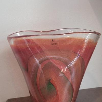 Glass Nuva vase, 3 Morin Choiniere vases