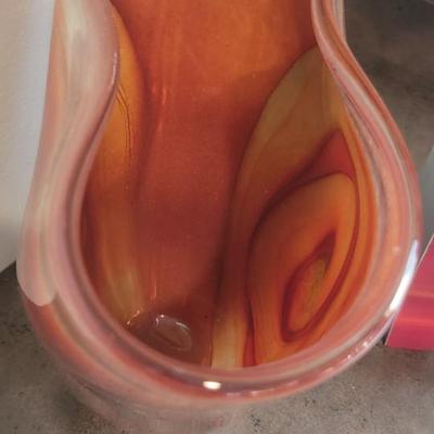 Glass Nuva vase, 3 Morin Choiniere vases