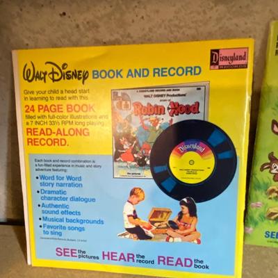 DISNEY’S LITTLE HIAWATHA AND BRER RABBIT W/TAR BABY READ ALONG ON 45’s RECORDS