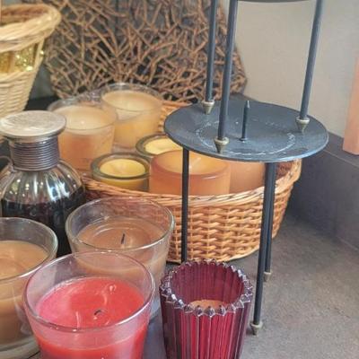Baskets and candles