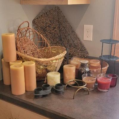 Baskets and candles