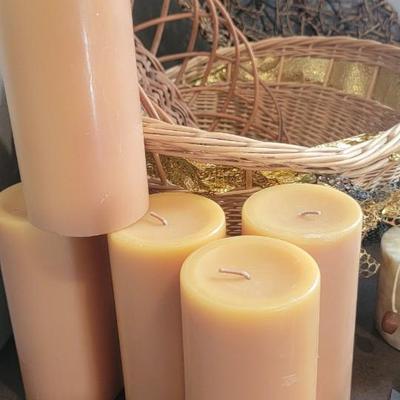 Baskets and candles