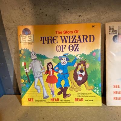 WINNIE THE POOH, IT'S A SMALL WORLD, & THE WIZARD OF OZ READ ALONG BOOK AND RECORD