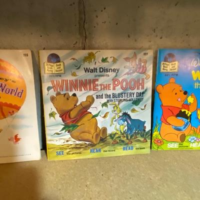 WINNIE THE POOH, IT'S A SMALL WORLD, & THE WIZARD OF OZ READ ALONG BOOK AND RECORD