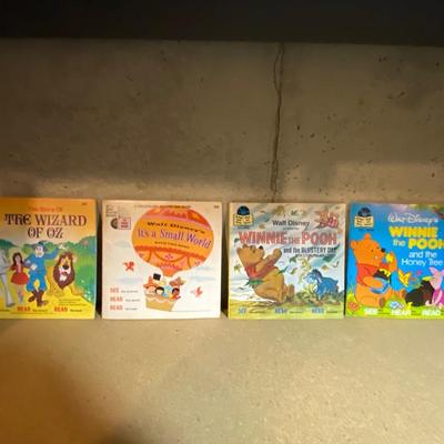 WINNIE THE POOH, IT'S A SMALL WORLD, & THE WIZARD OF OZ READ ALONG BOOK AND RECORD