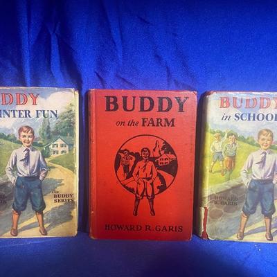BUDDY IN SCHOOL, ON THE FARM & SUMMER FUN CHILDREN'S NOVELS FROM 1929