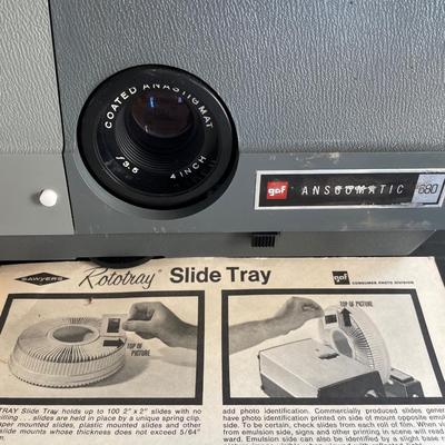 Amscomatic slide projector
