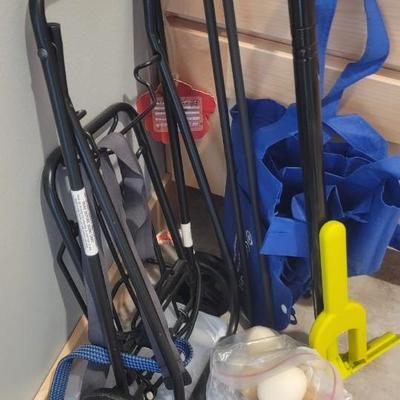 Luggage rack , RUBBER EGGS!! plus