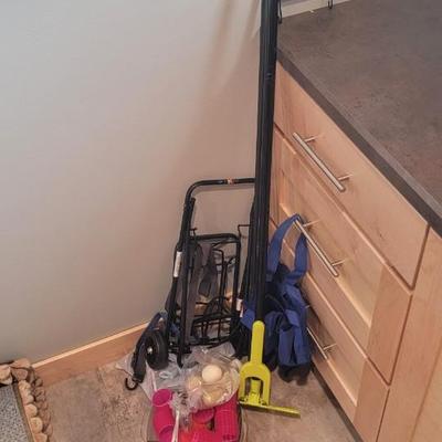 Luggage rack , RUBBER EGGS!! plus