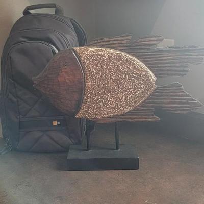 Fish decor, backpack