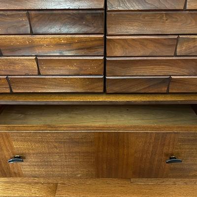 Vintage Wardrobe Dresser - Early 70's w. MCM Brutalist Style