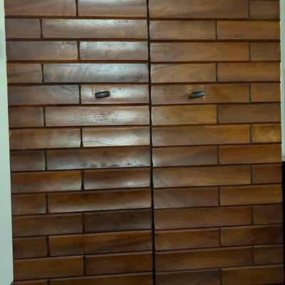 Vintage Wardrobe Dresser - Early 70's w. MCM Brutalist Style
