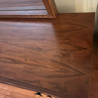 Vintage 9 Drawer Dresser w. Mirror - Early 70's w. MCM Brutalist Style