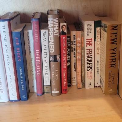 Two shelves of books