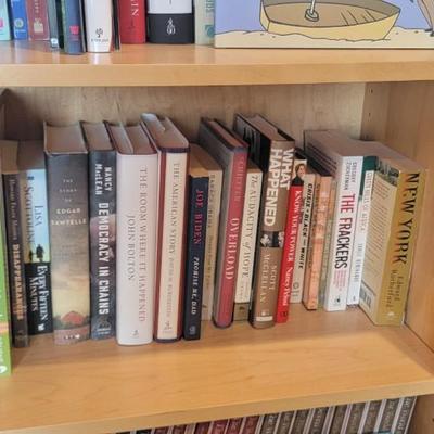 Two shelves of books