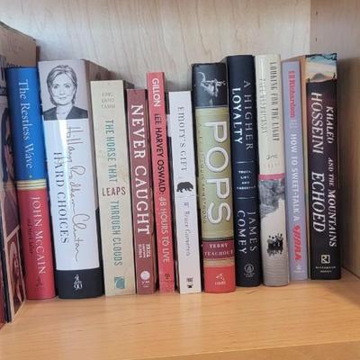 Two shelves of books