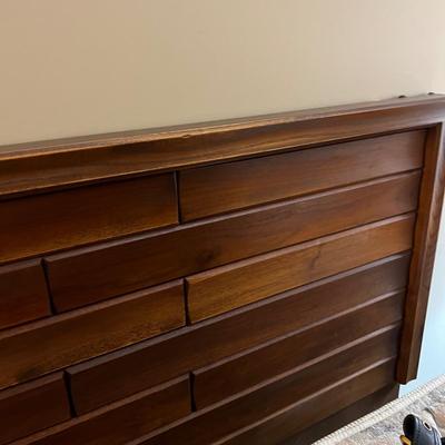 Vintage Headboard - Early 70's w. MCM Brutalist Style
