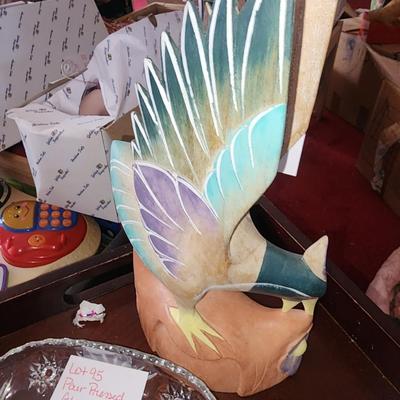 Wooden bird figure